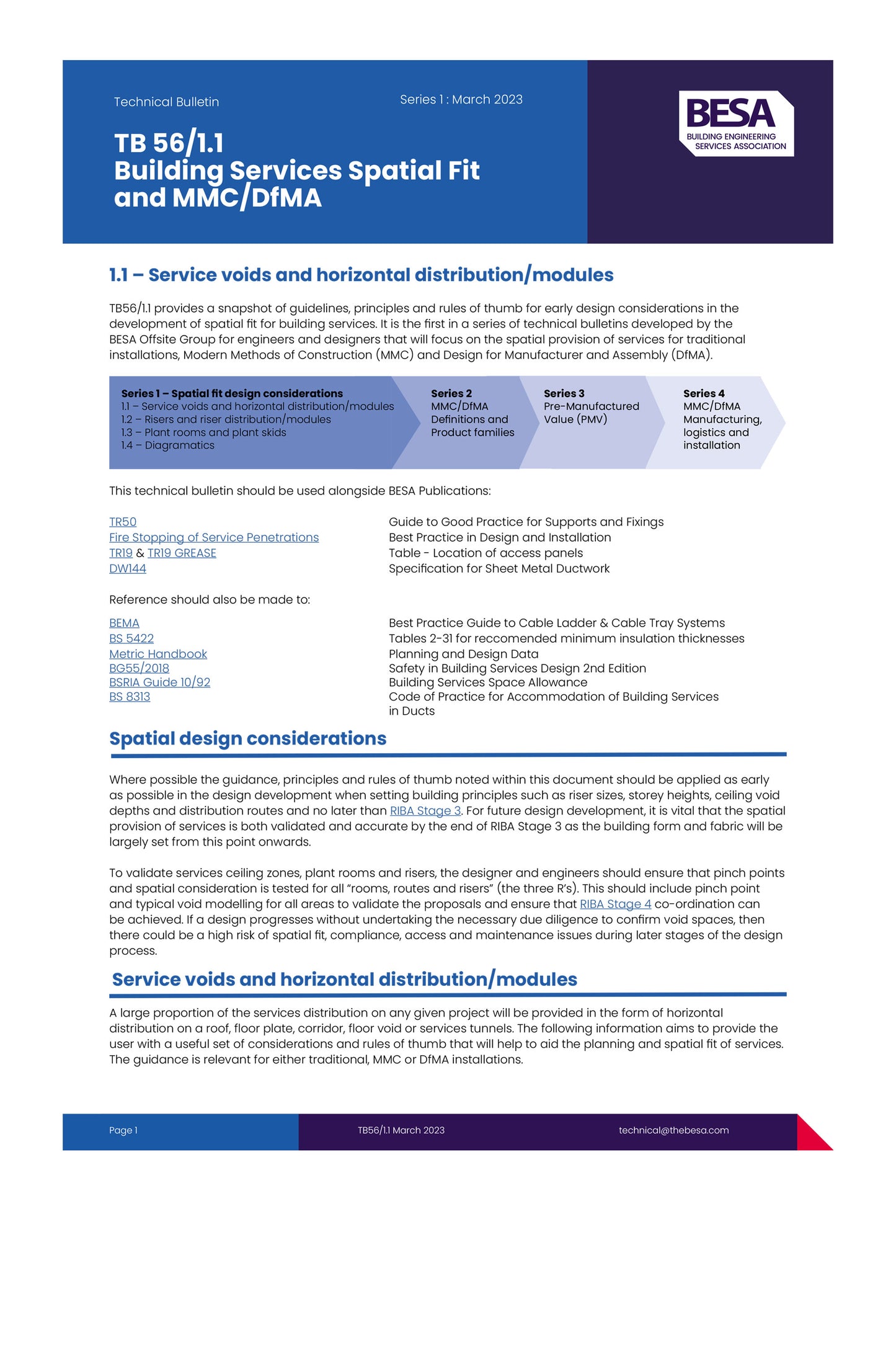 TB 56/1.1 Building Services Spatial Fit And MMC/DfMA
