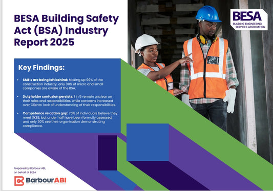 Cover of BESA’s Building Safety Act Industry Report 2025