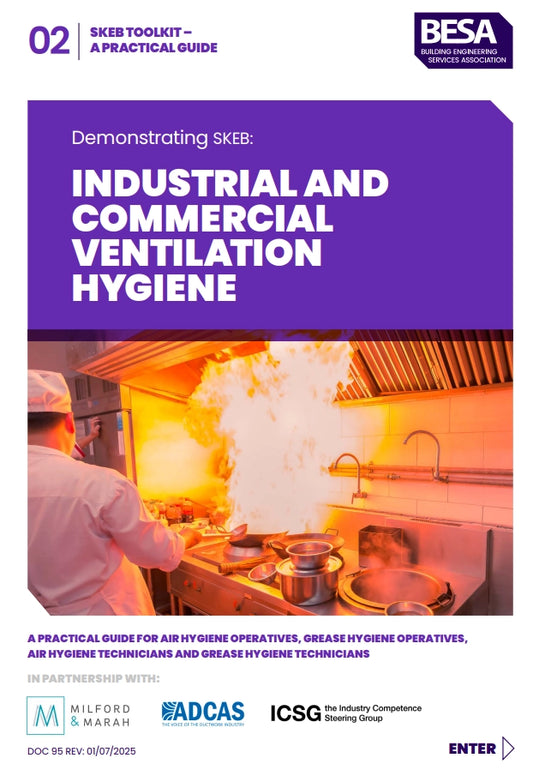 Cover of BESA’s SKEB Toolkit practical guide on industrial and commercial ventilation hygiene