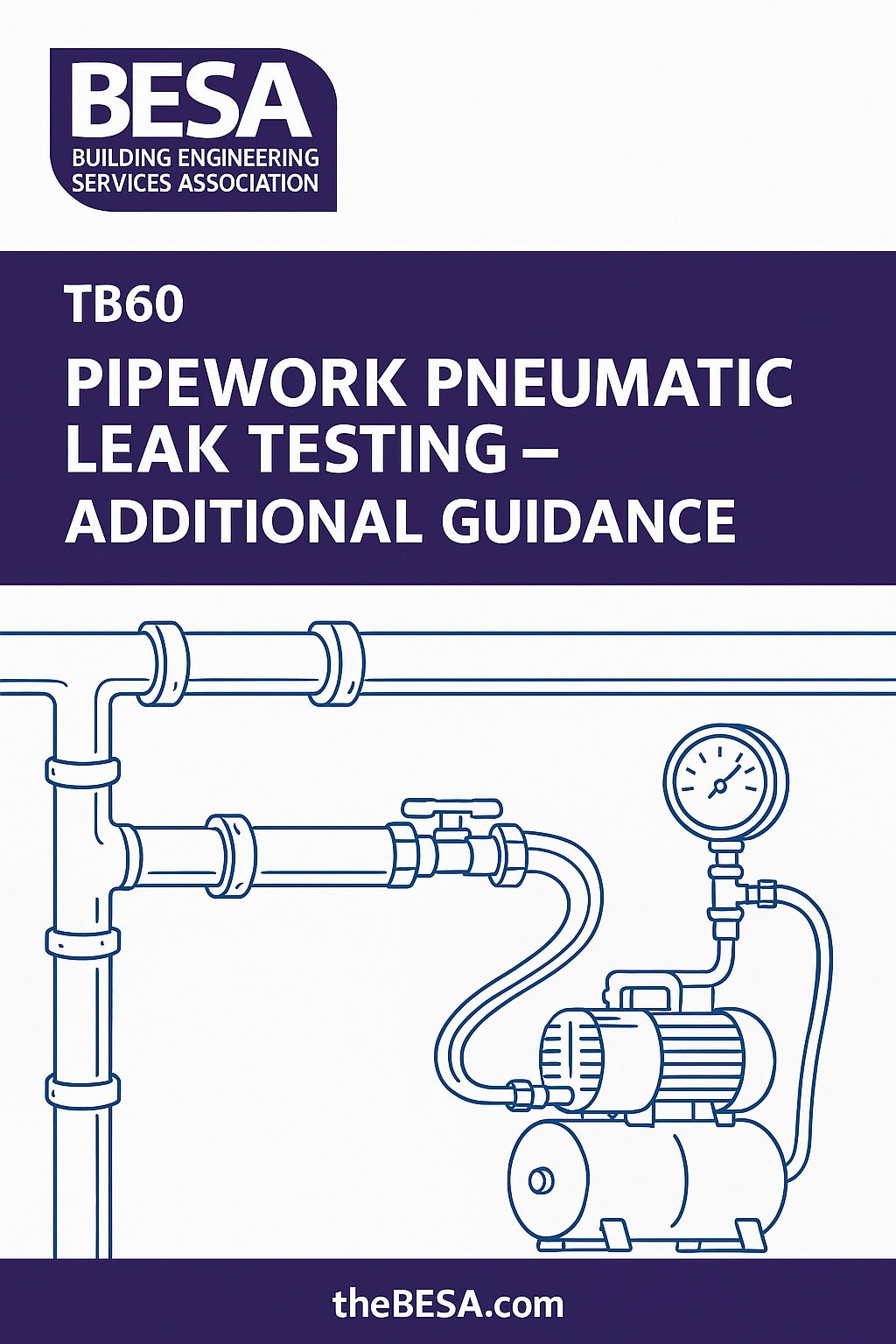Cover of BESA Technical Bulletin TB60 on pipework pneumatic leak testing additional guidance.